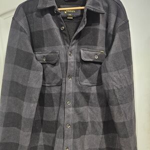 Stanley Black and Gray Lightweight Shirt Jacket